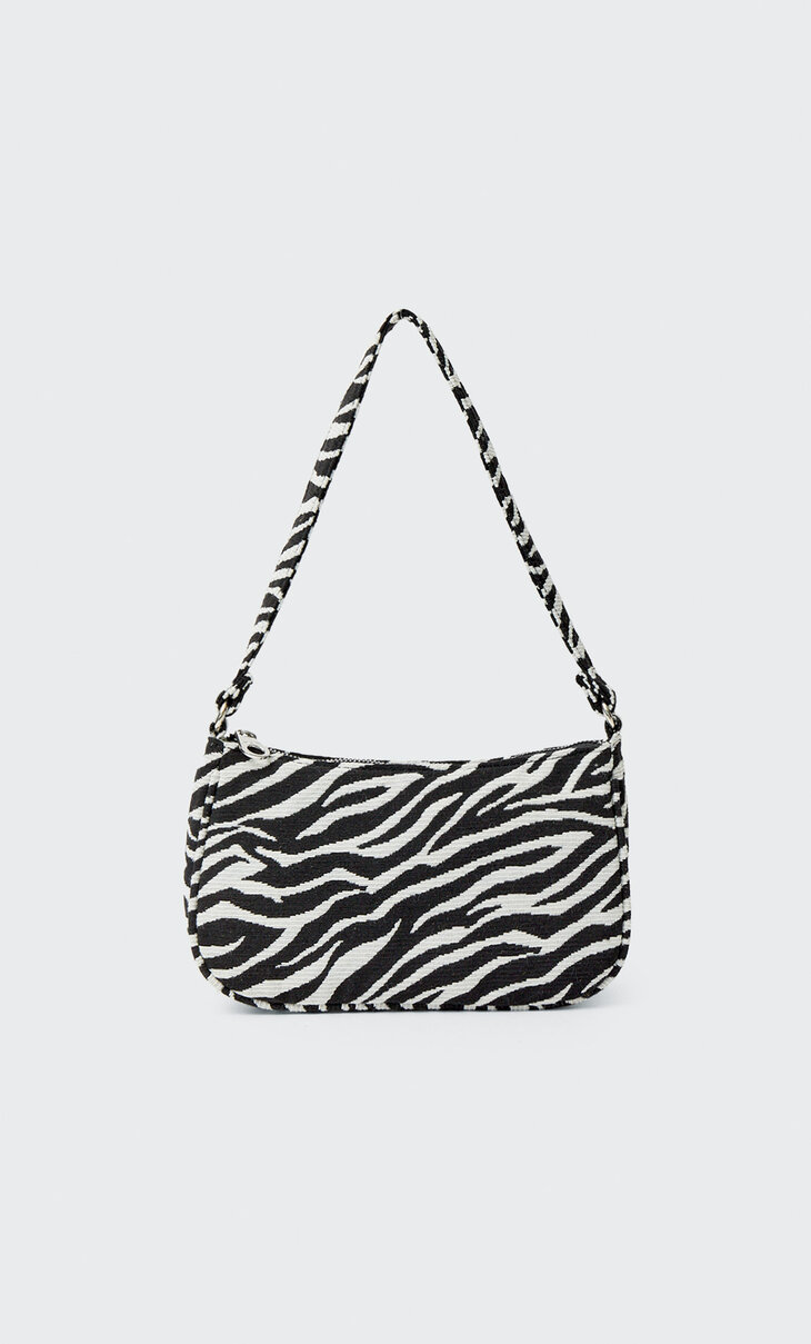 Zebra desenli kol çantası