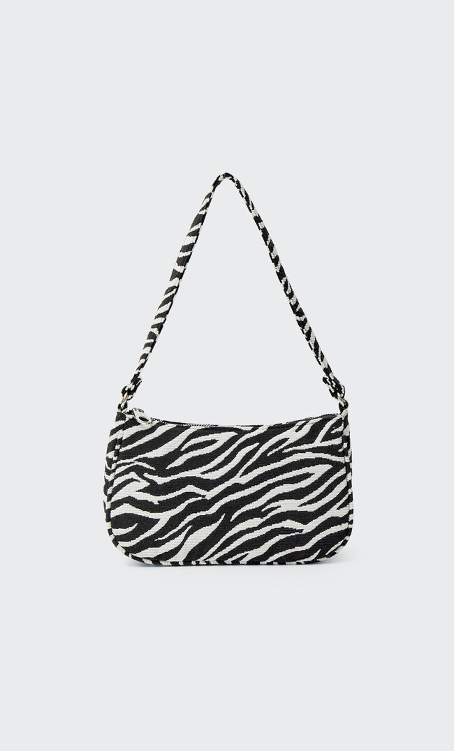 

Stradivarius Sac Épaule Zèbre Noir M