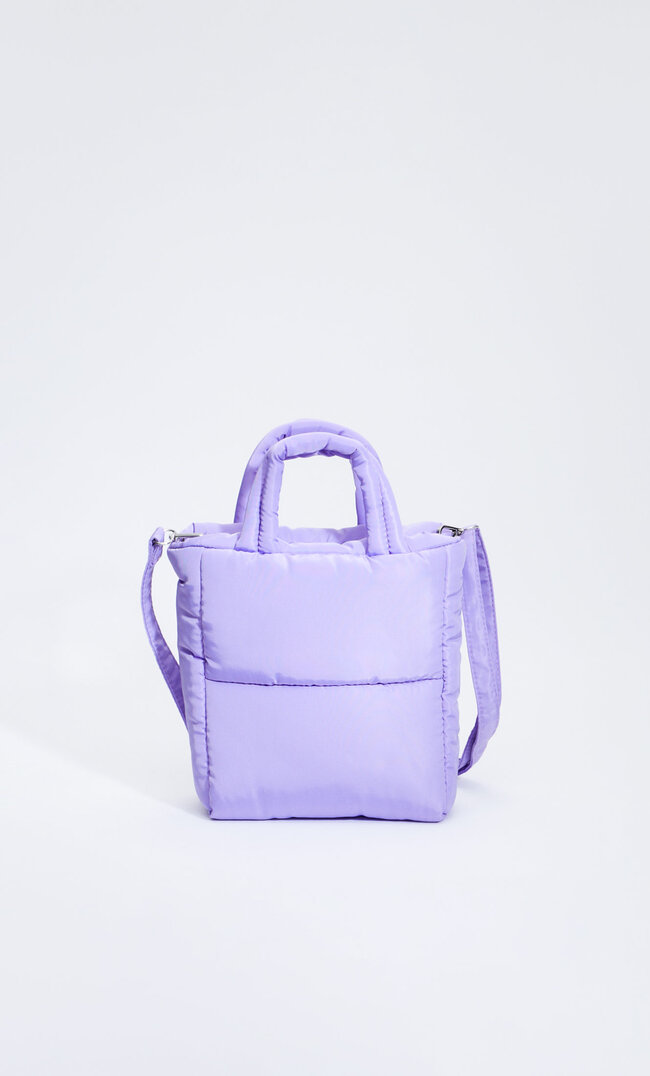 

Stradivarius Mini-Sac Cabas Matelassé Mauve M