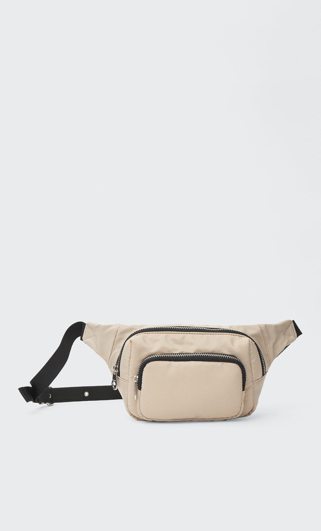 

Stradivarius Gürteltasche Aus Stoff Ecru M
