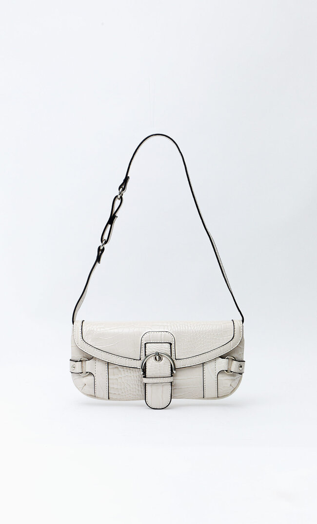 

Stradivarius Sac Porté Épaule Boucle Écru M