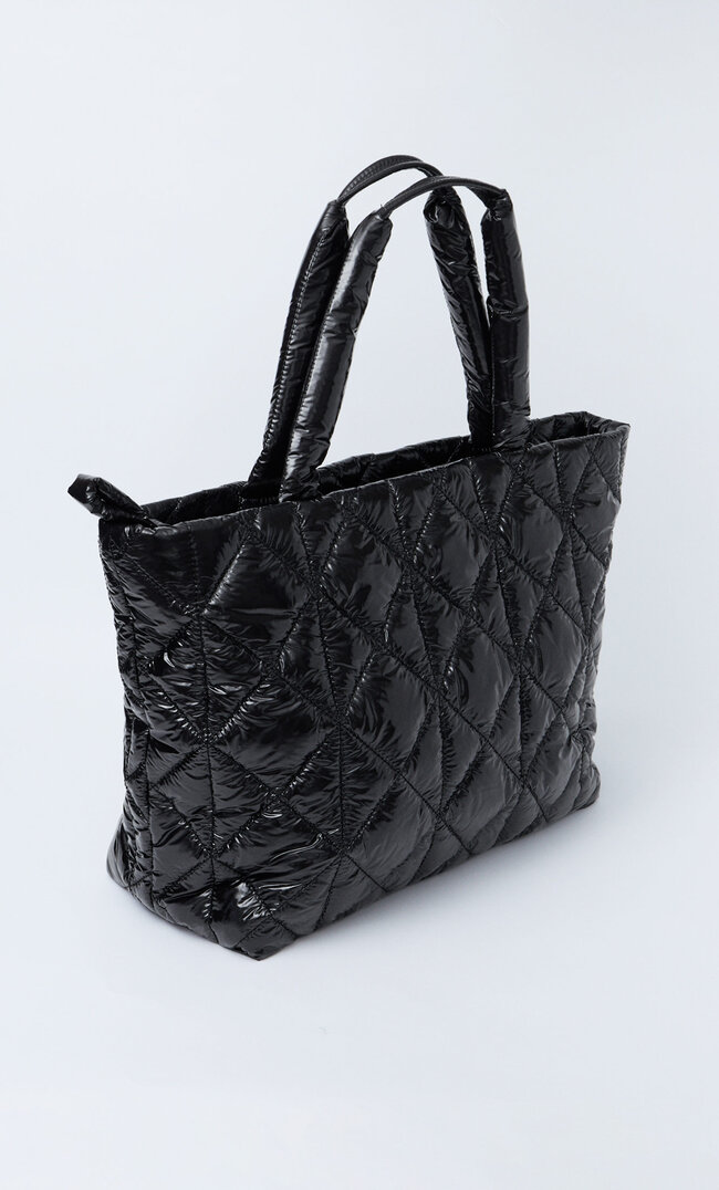 Stradivarius Pikowana Torebka Tote Czarny M