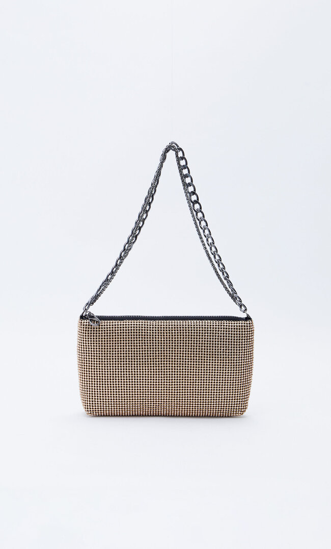 

Stradivarius Sac Porté Épaule Strass Jaune M