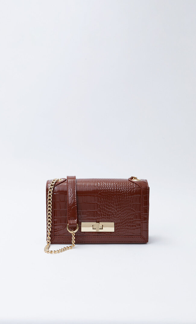 

Stradivarius Sac À Bandoulière Croco Chaîne Marron M