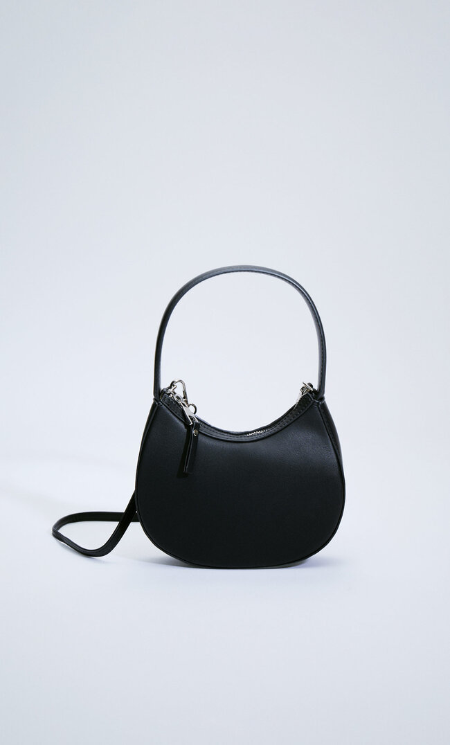 Stradivarius Besace Rigide Avec Anse Noir M