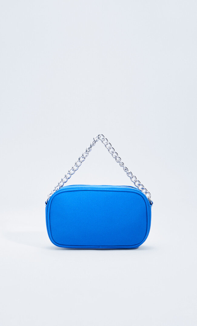 

Stradivarius Umhängetasche Aus Stoff Mit Kette Elektrisch Blau M