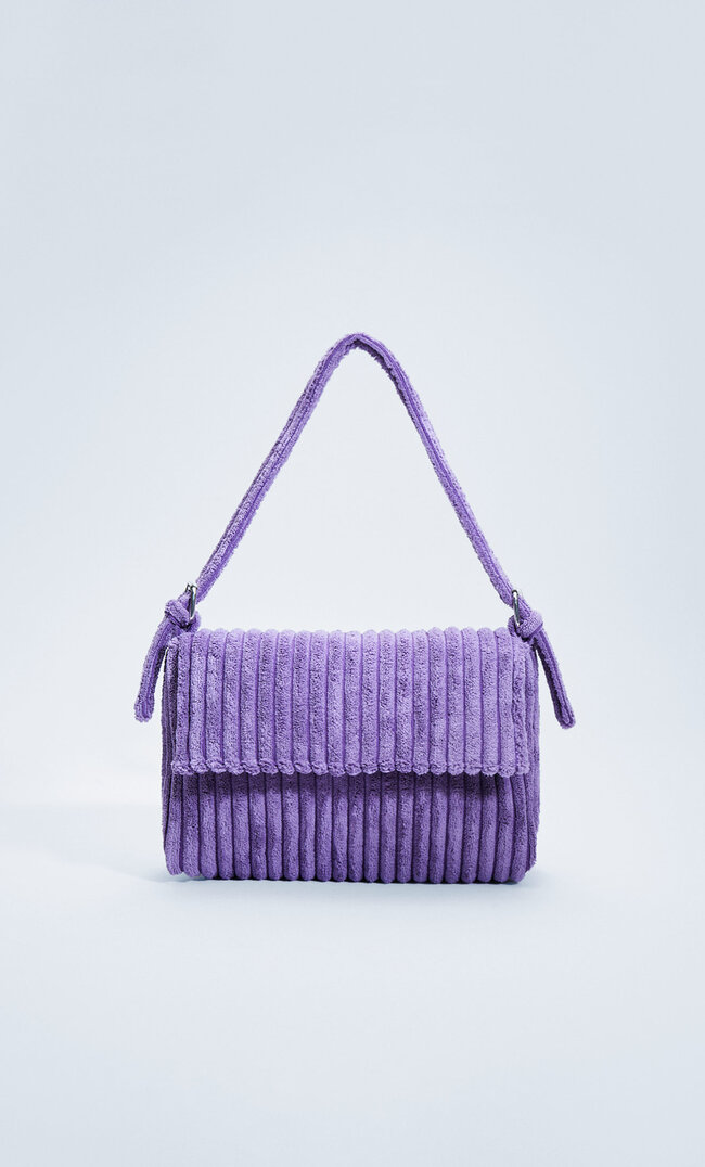

Stradivarius Schultertasche Aus Cord Lila M