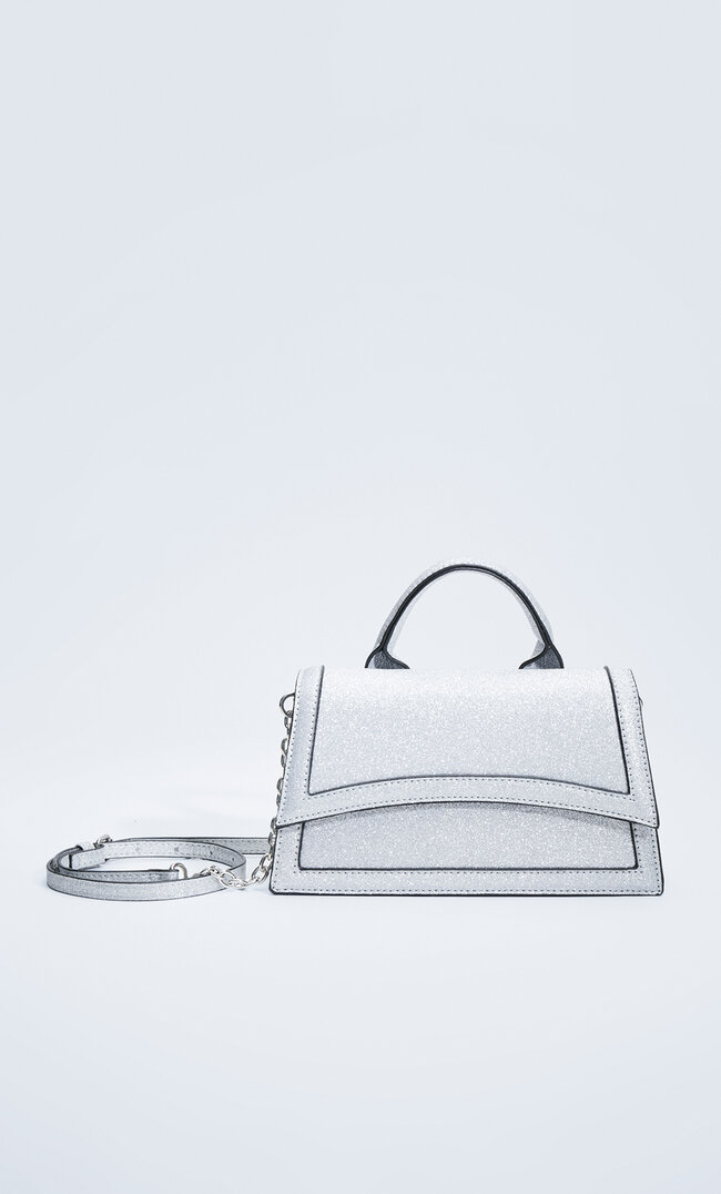 

Stradivarius Tasche Mit Glänzendem Überschlag Grau M