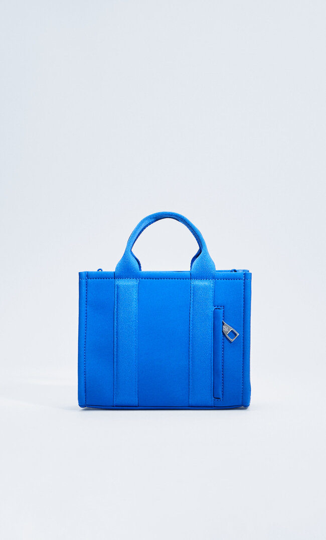 

Stradivarius Shopper Aus Stoff Elektrisch Blau M