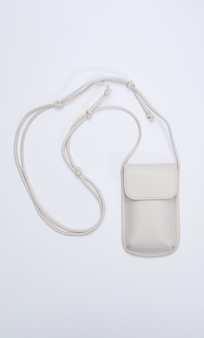 Stradivarius Coque Smartphone Pu Écru M