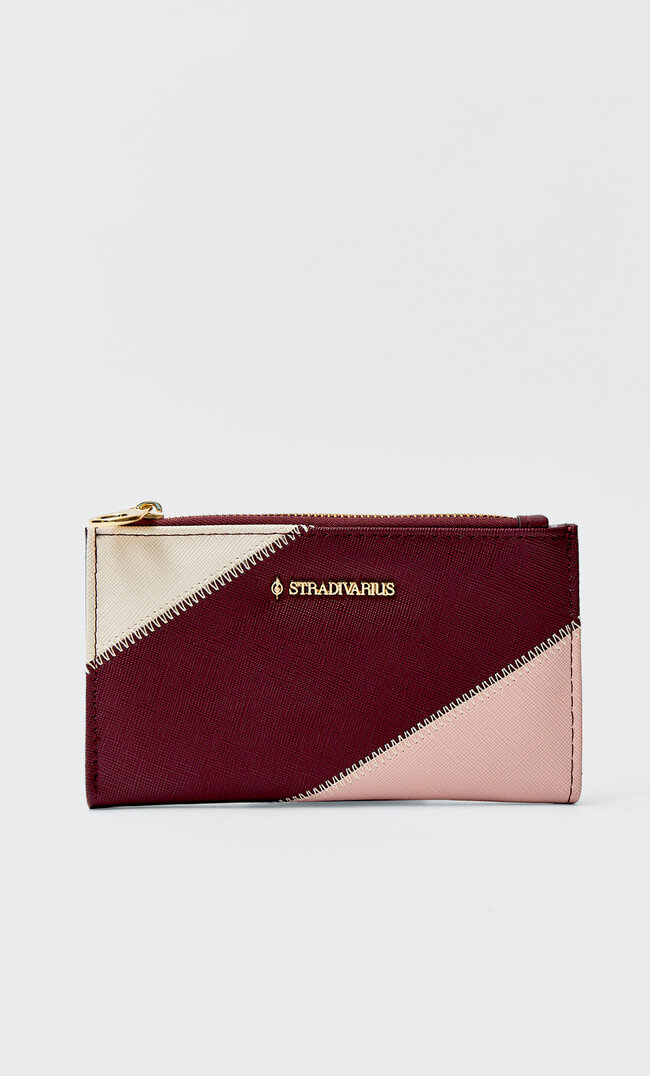 

Stradivarius Porte-Monnaie Basique Patchwork Grenat M