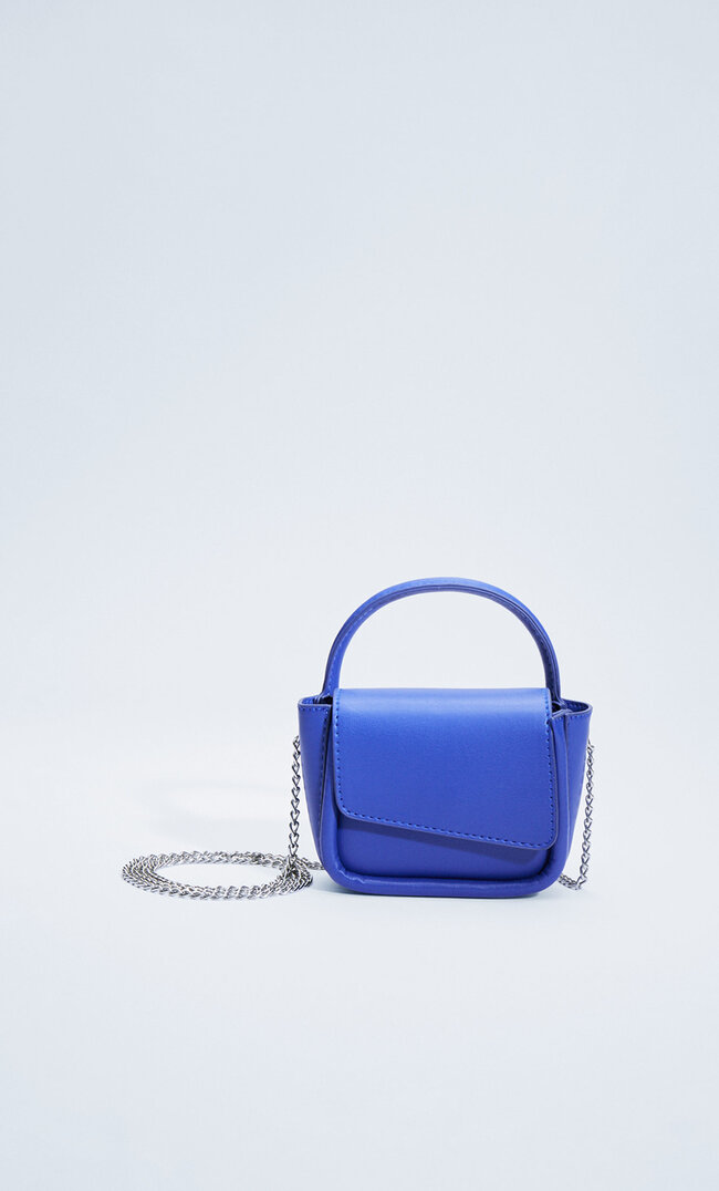 

Stradivarius Mini-Tasche Mit Starrem Griff Elektrisch Blau M