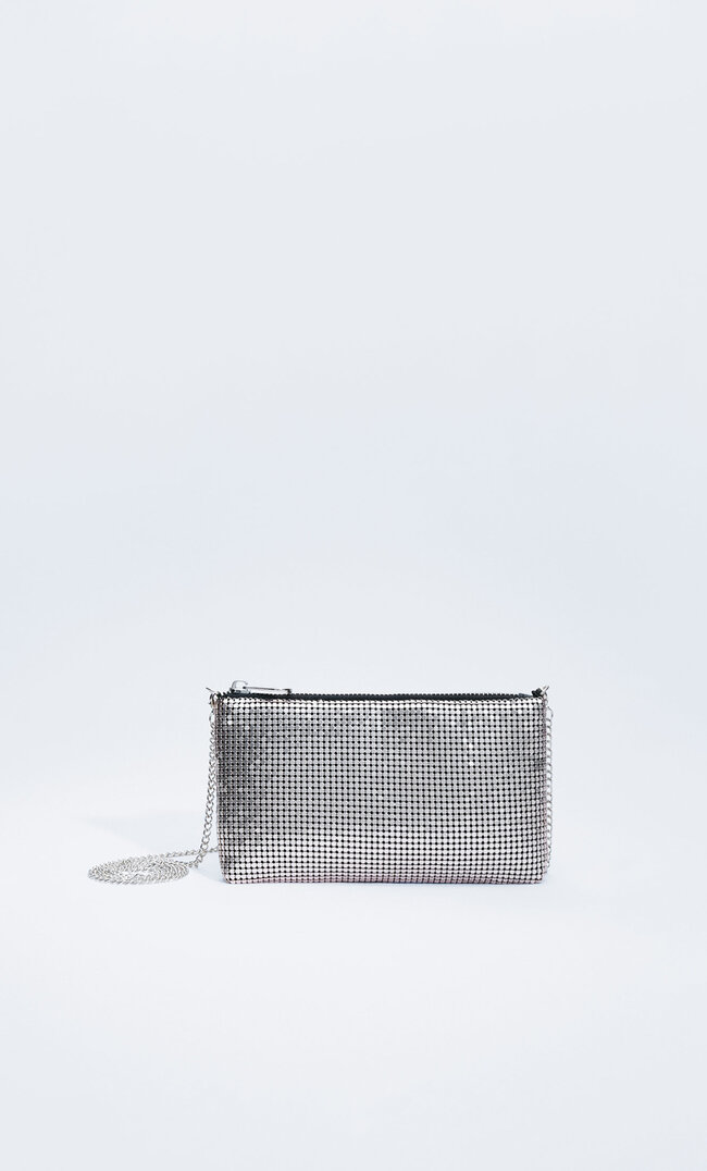 

Stradivarius Mini-Tasche Aus Mesh Grau M