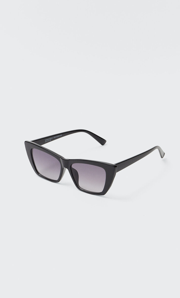 Солнцезащитные очки “кошачий глаз” в квадратной оправе
