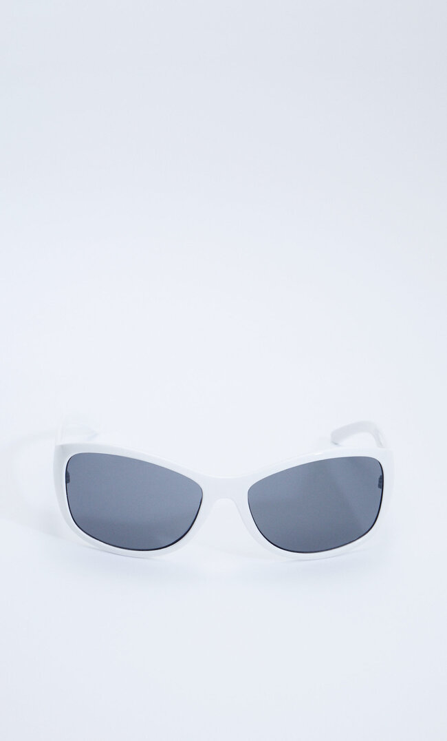 Stradivarius Lunettes Monture Large Blanc M