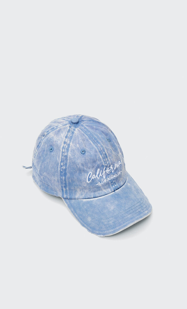 Stradivarius Casquette Effet Jean Délavé Bleu 103
