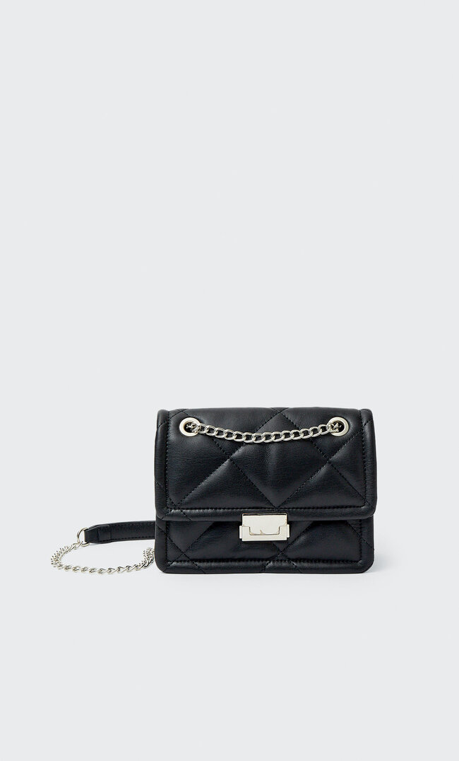 

Stradivarius Sac À Bandoulière Avec Rabat Large Noir M