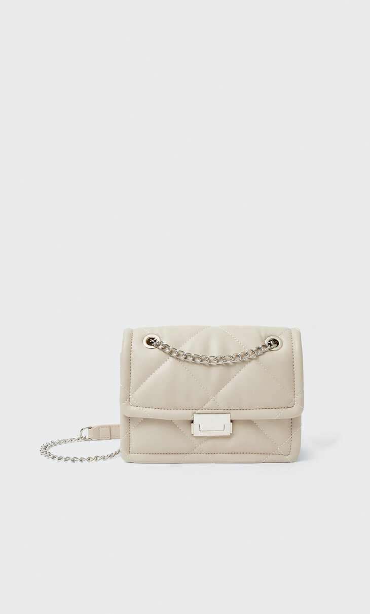 Crossbody bag with wide flap
