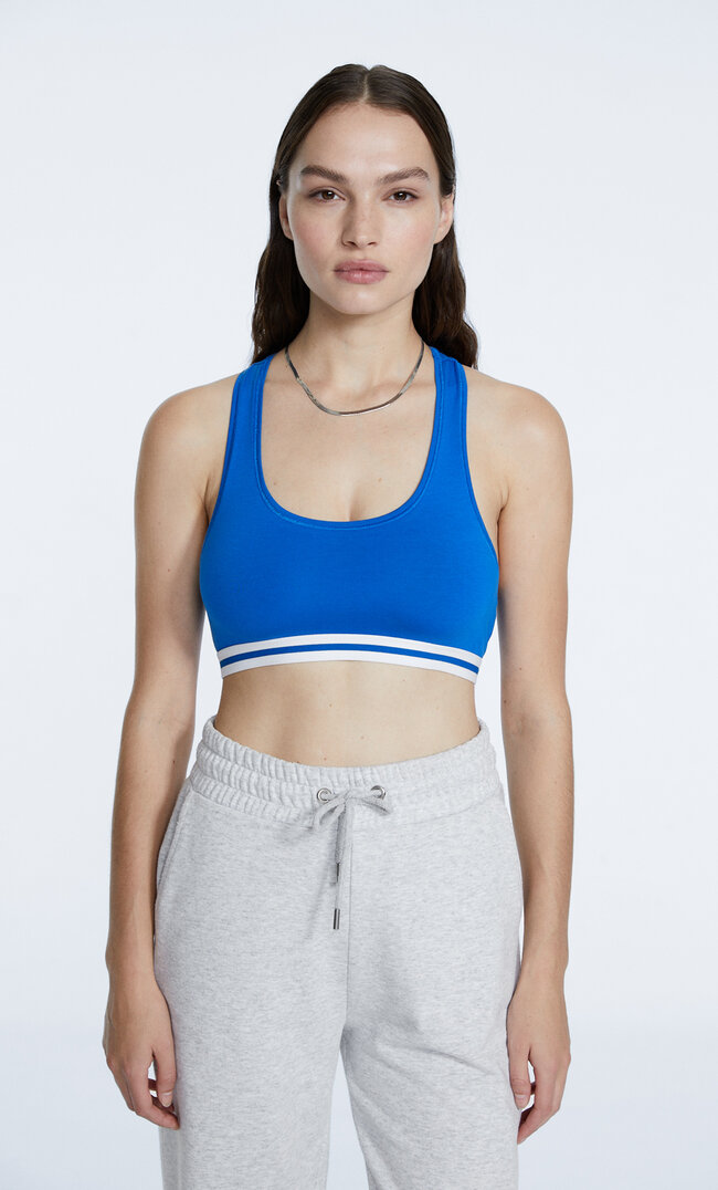 

Stradivarius Sport-Bralette Blau M