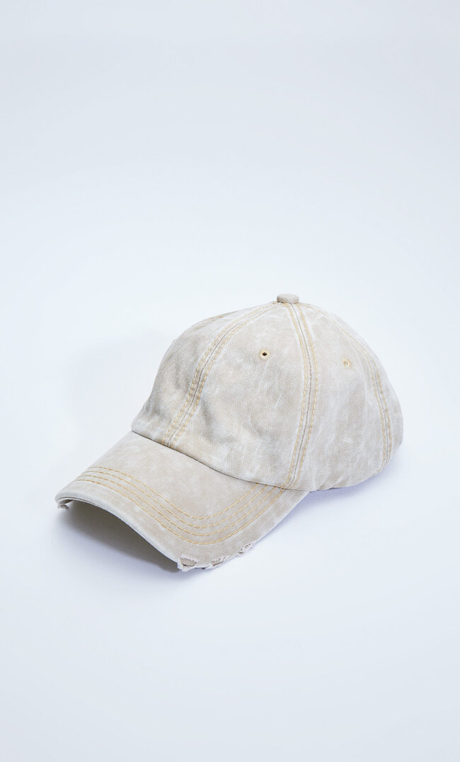 

Stradivarius Basecap Im Washed-Look Ohne Slogan Ecru 103