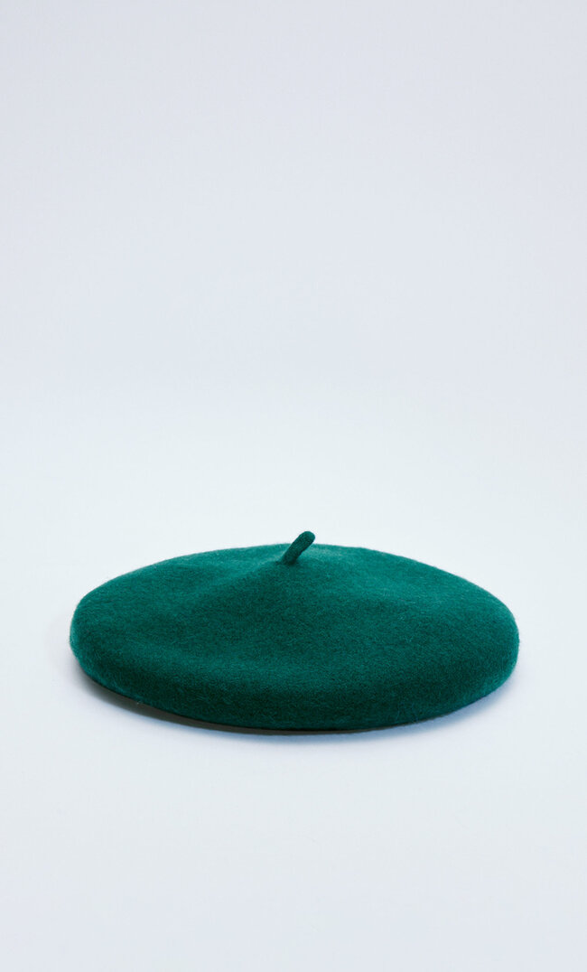 

Stradivarius Beret Basic Butelkowo-Zielony 103