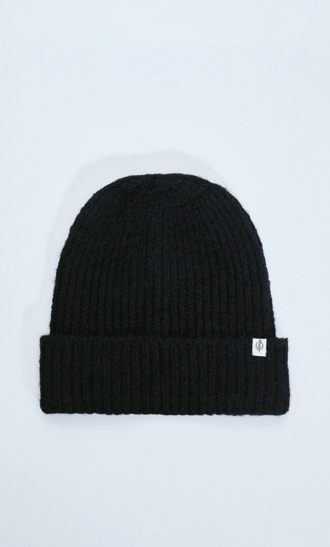 

Stradivarius Melierte Basic-Beanie Schwarz 103
