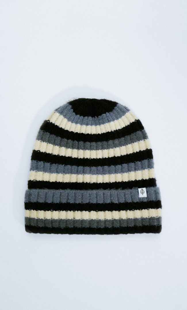

Stradivarius Gestreifte Beanie Grau Melange 103