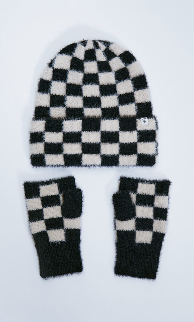 

Stradivarius Set Mütze Und Fingerlose Handschuhe Schwarz 103