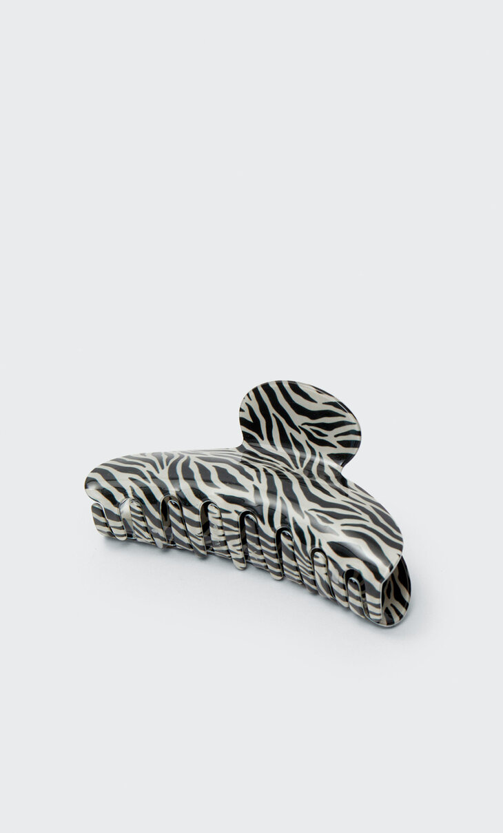 Zebra desenli saç tokası