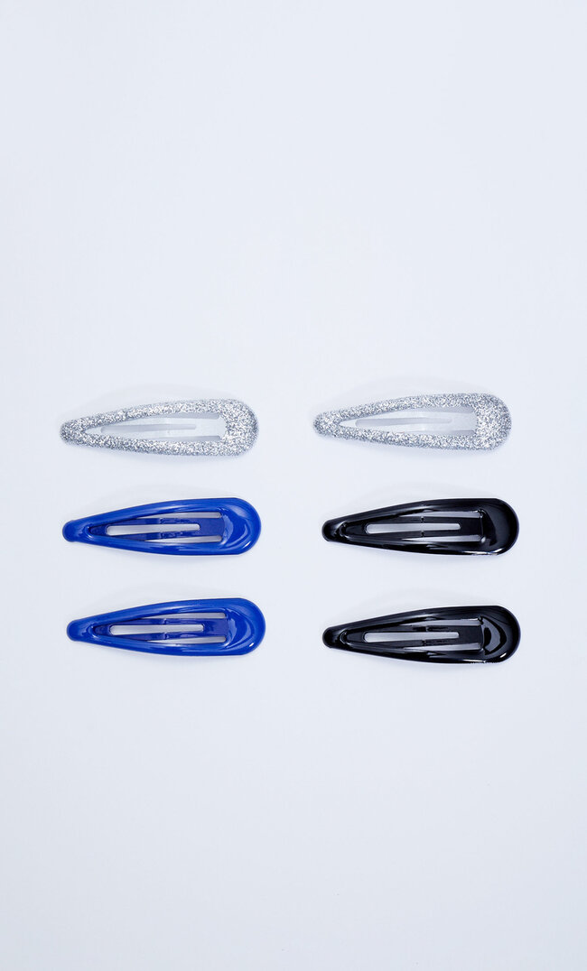 

Stradivarius Lot De 6 Clips Basiques Vernis Gris M