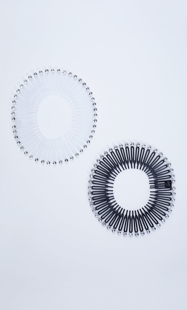 

Stradivarius Lot De 2 Serre-Tête Zigzag À Strass Noir M