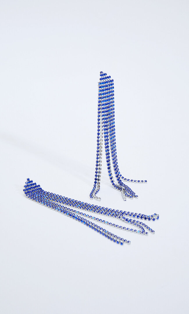 

Stradivarius Boucles D’oreilles Cristaux Géométriques Bleu Ciel M