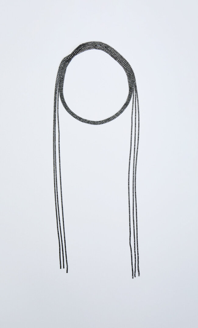 

Stradivarius Mehrfach-Kette Mit Strass Gelb M