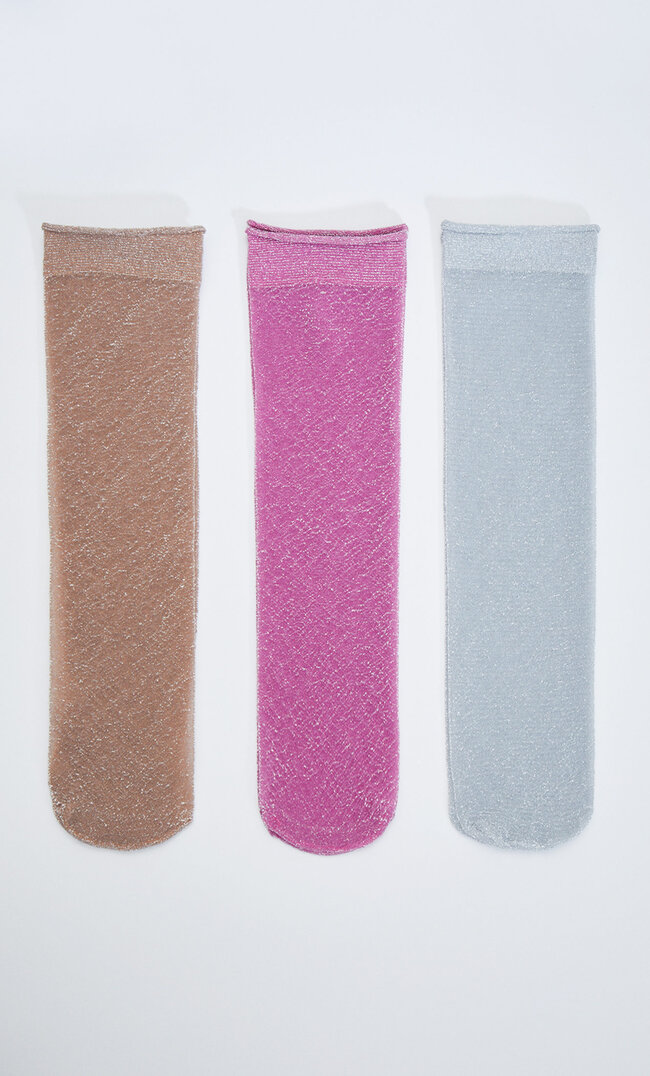 

Stradivarius Lot 3 Collants Colorés Rose Pastel 103