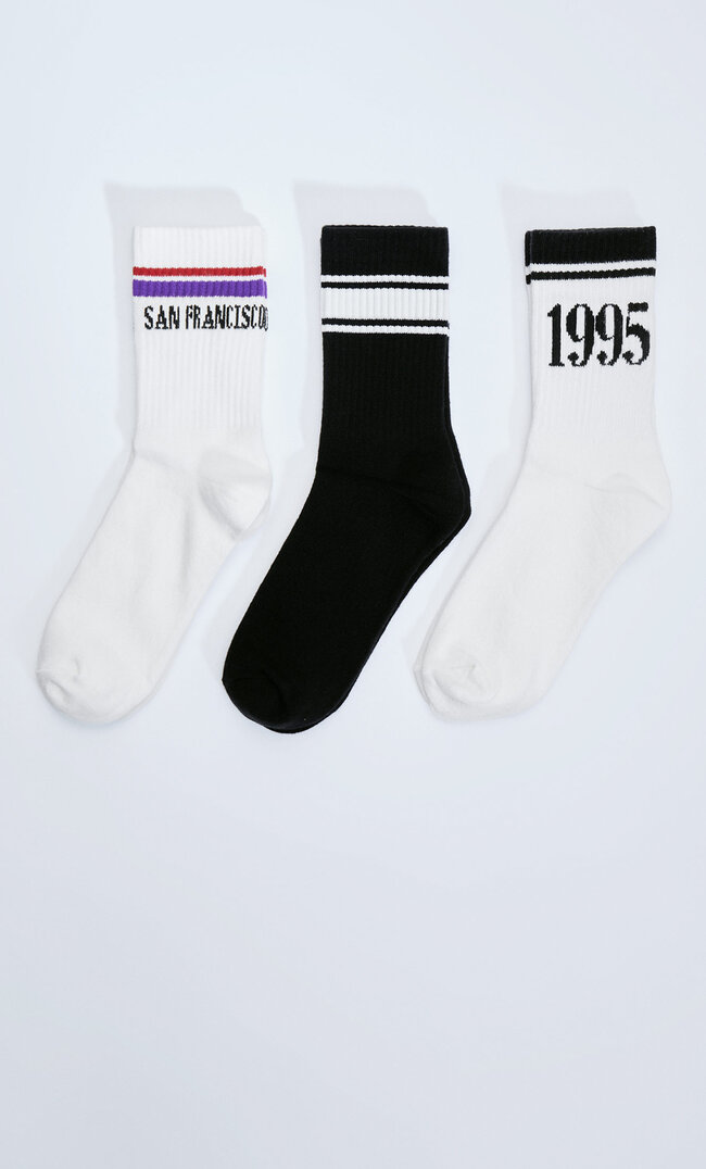 

Stradivarius 3er-Pack Socken San Francisco Ecru 103