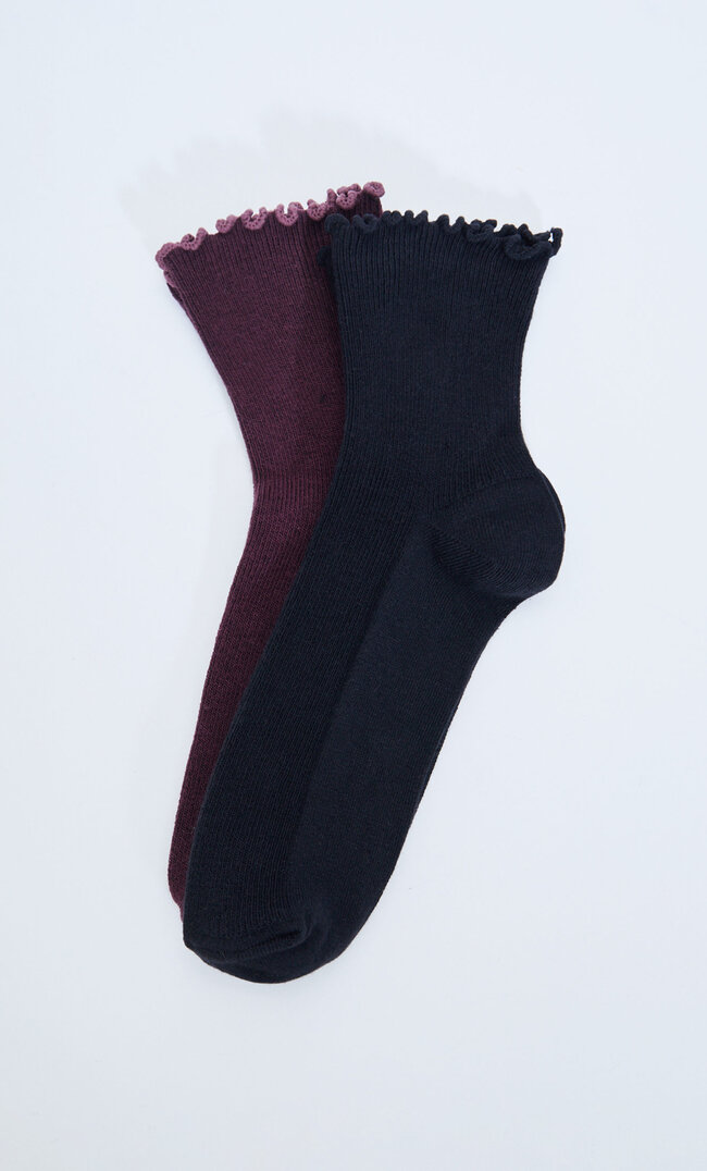 Stradivarius Doppelpack Socken Mit Muschelsaum Granatrot 103