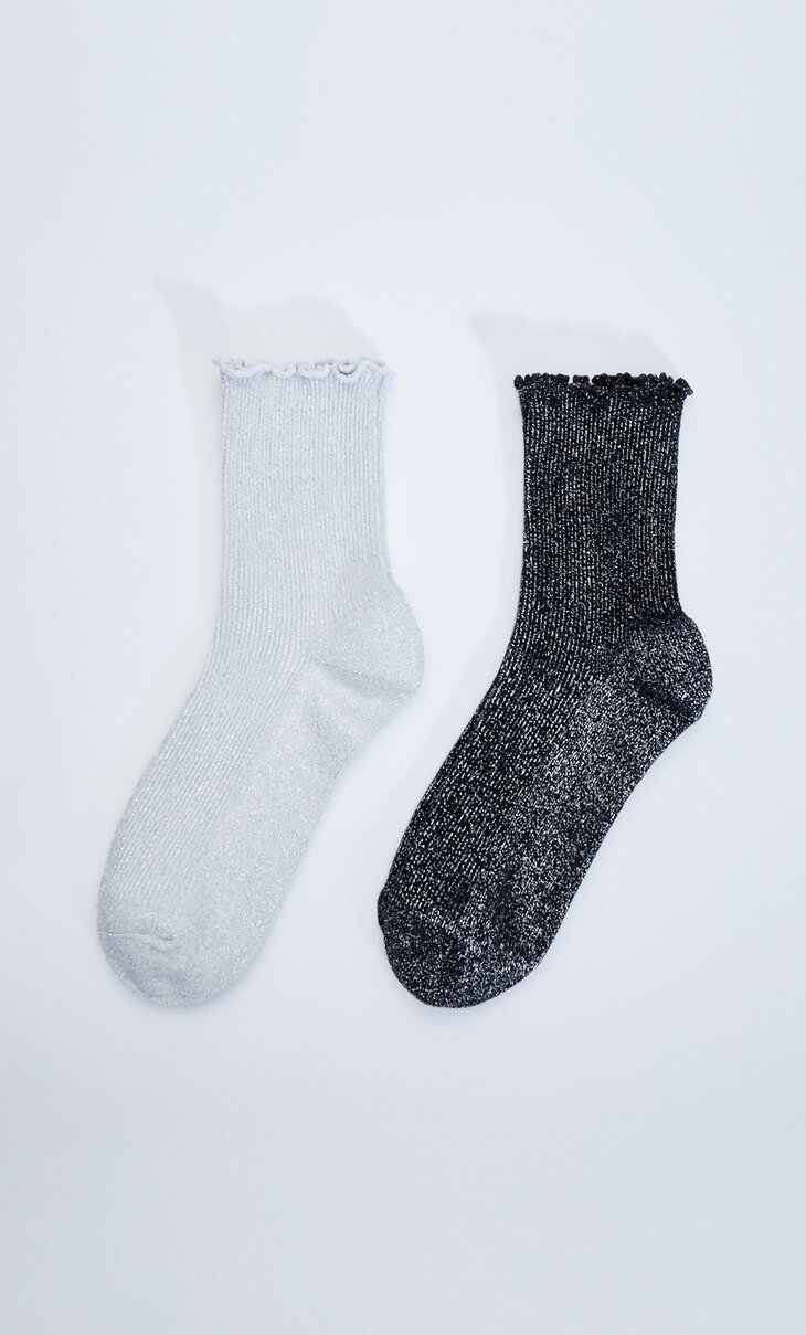 2-pack of shimmer socks