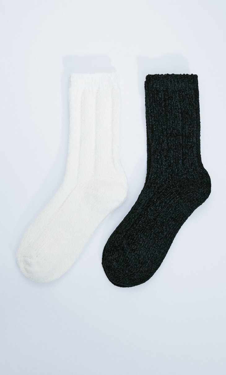 2er-Pack Socken aus Chenille