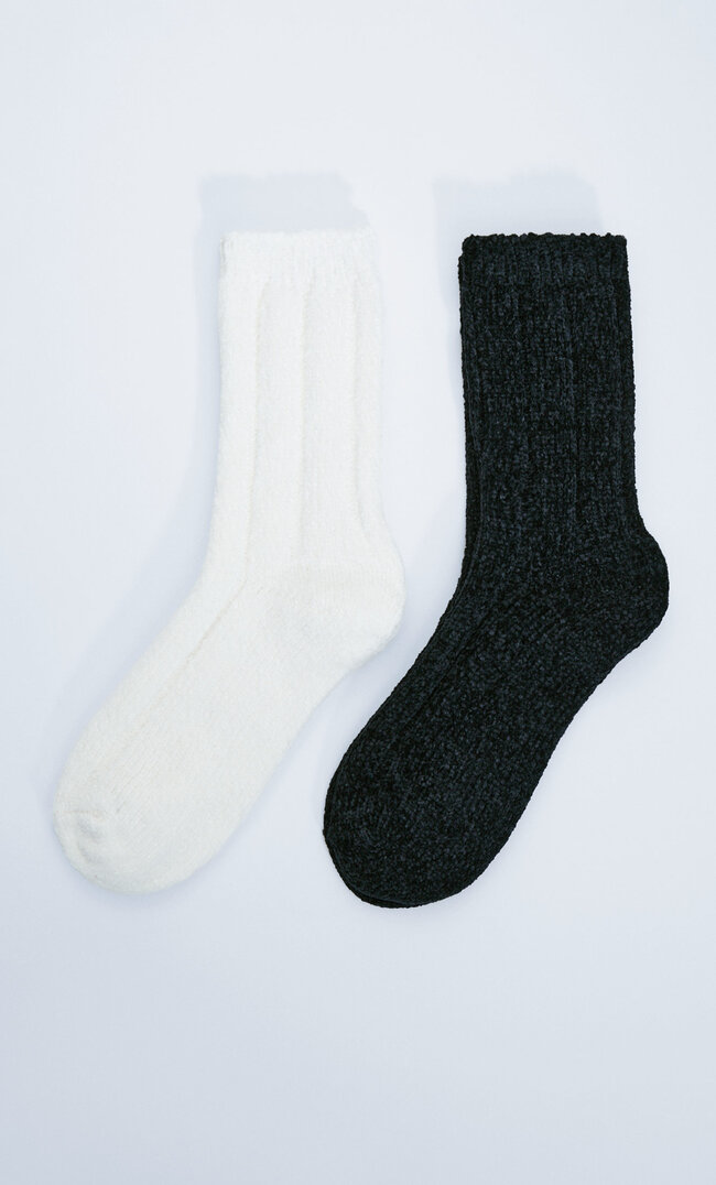 

Stradivarius 2er-Pack Socken Aus Chenille Schwarz 103