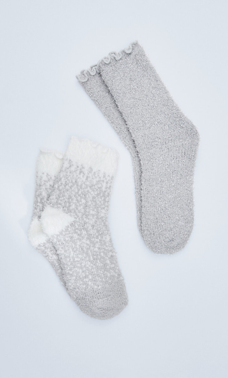 Doppelpack Socken mit Glitzer