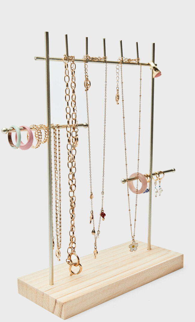 

Stradivarius Porte-Bijoux Avec Base En Bois Marron 103