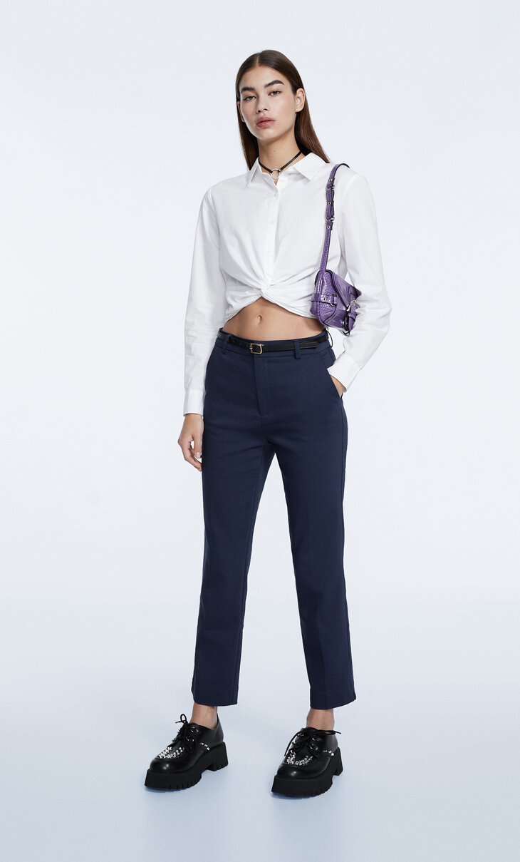 Smart trousers with belt