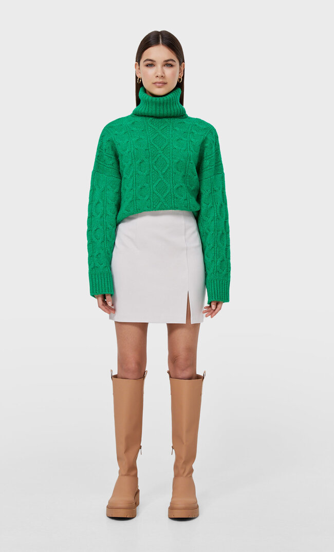 

Stradivarius Minijupe En Maille Pierre Xs