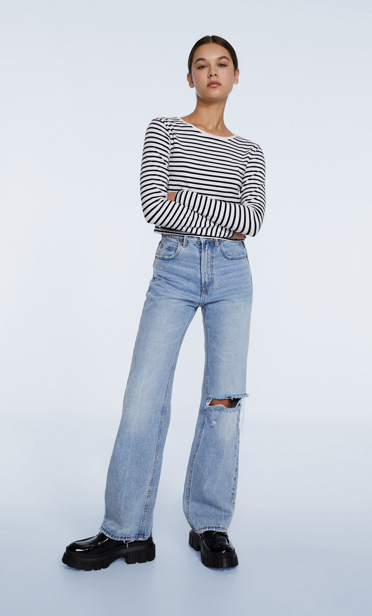Расклешенные джинсы в винтажном стиле