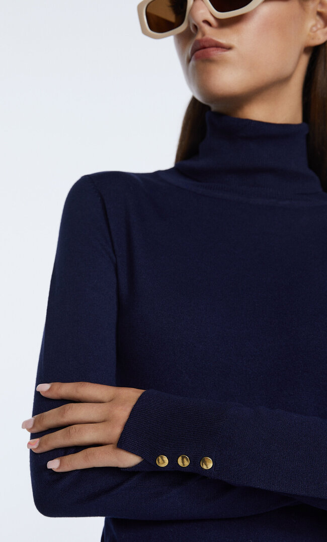 

Stradivarius Pull Col Roulé Basique Marine S