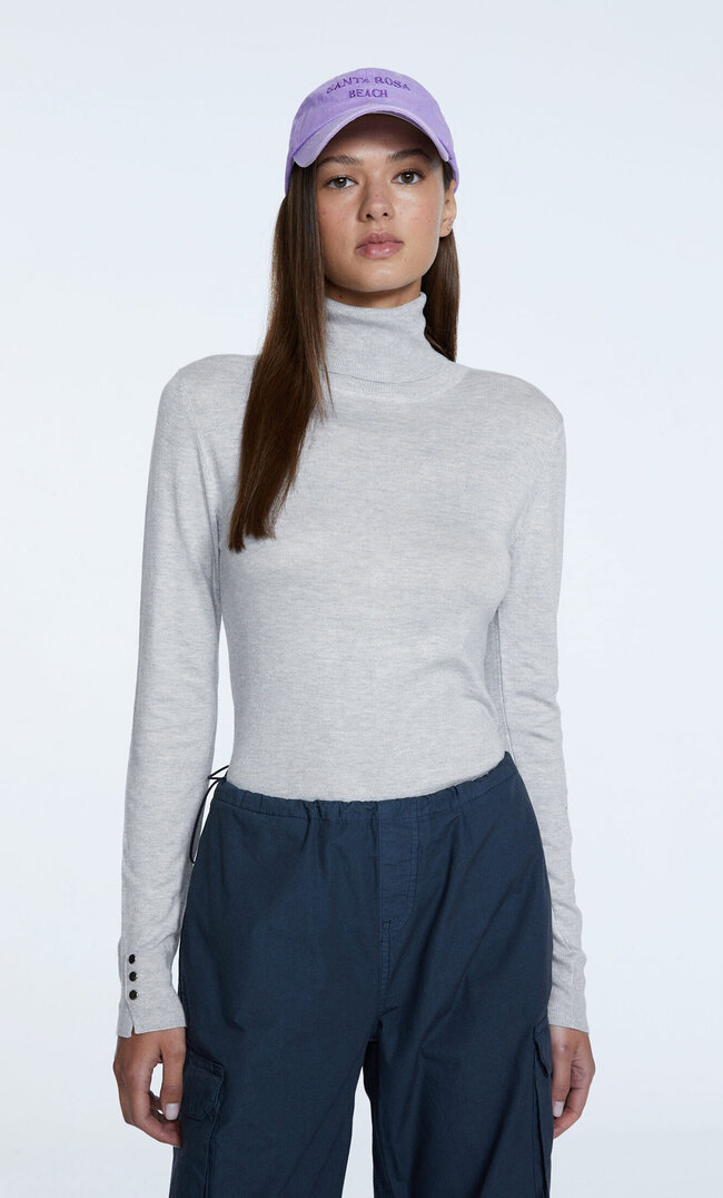 

Stradivarius Basic-Rollkragenpullover Grau Melange M