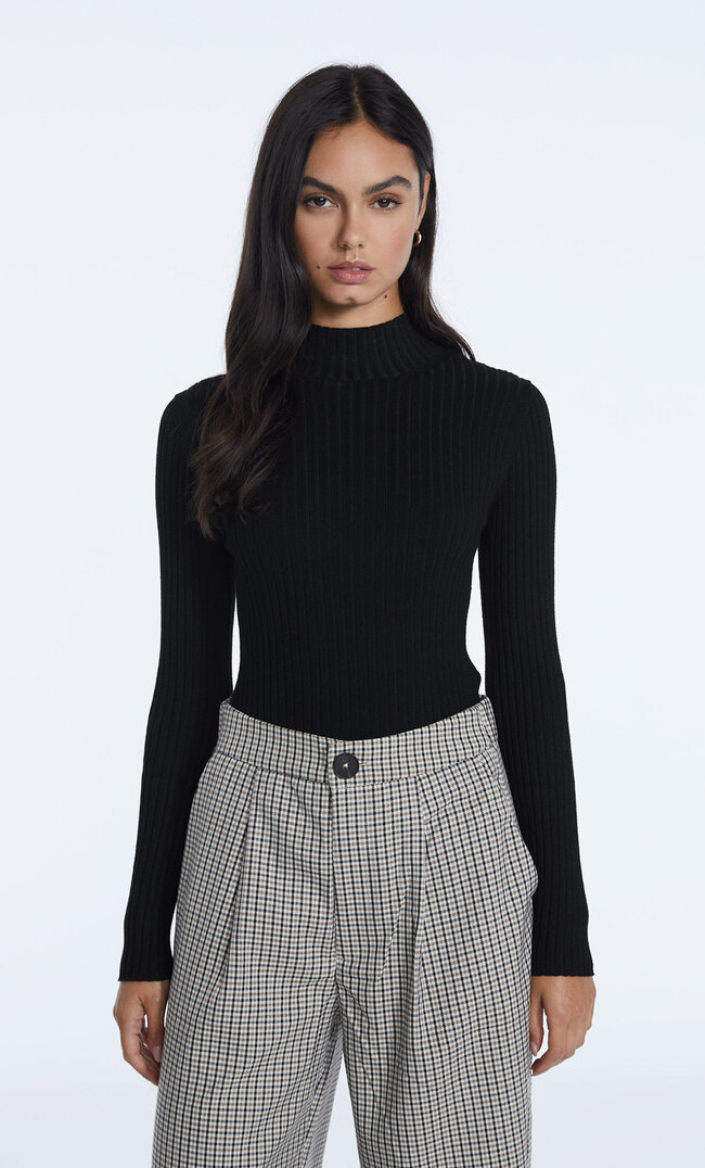 

Stradivarius Pull À Col Montant Noir Xl