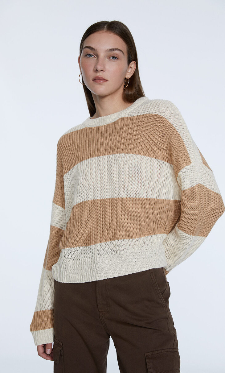 Basic stribet sweater