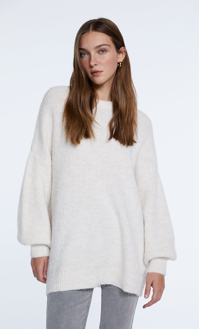 

Stradivarius Oversize-Strickpullover Ecru S