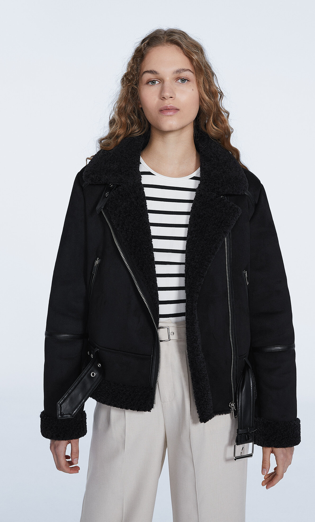 aviator jacket stradivarius